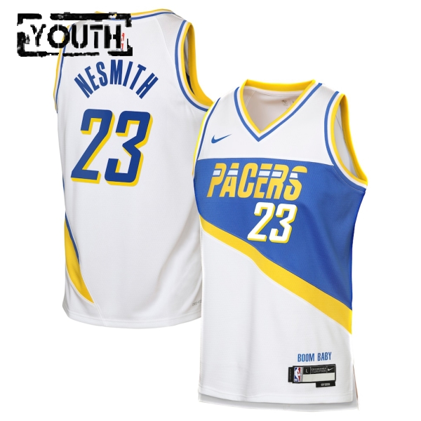 Indiana Pacers Trikot Aaron Nesmith Nike 2025-26 City Edition Weiß Swingman - Kinder Indiana Pacers Trikot Aaron Nesmith Nike 2025-26 City Edition Weiß Swingman - Kinder